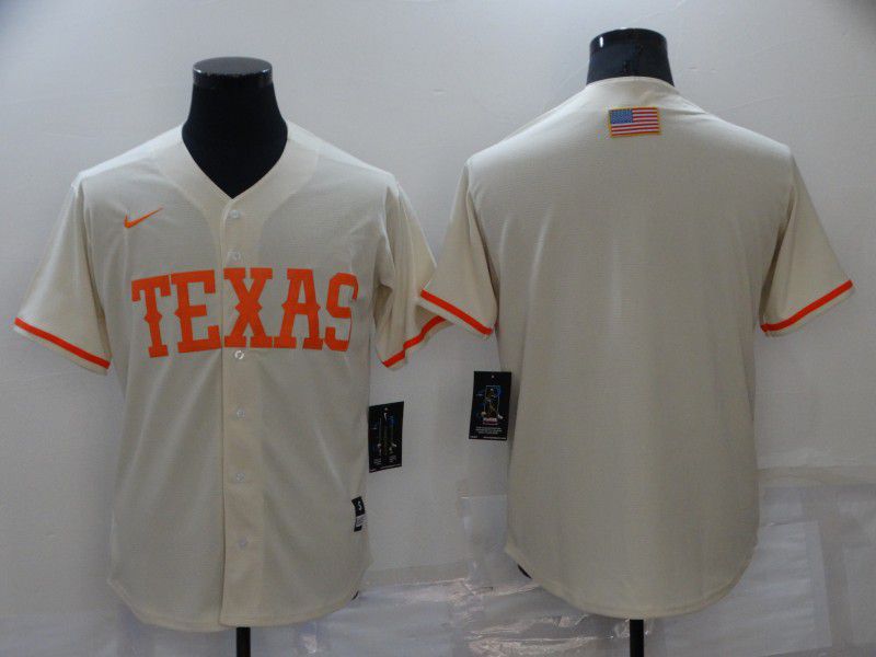 Cheap Men Texas Rangers Blank Cream Game Nike 2022 MLB Jersey